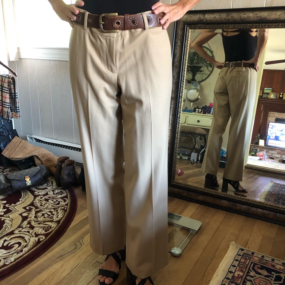 Talbots tan wool slacks